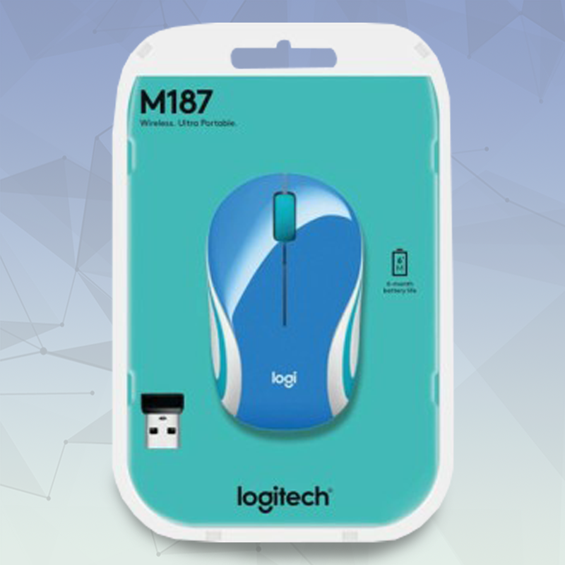 MOUSE  INALÁMBRICO M187 LOGITECH BLU