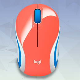 MOUSE  INALÁMBRICO M187 LOGITECH ORANGE