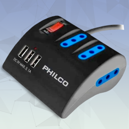 Extensión de escritorio Philco AC/USB 3.1 2043N