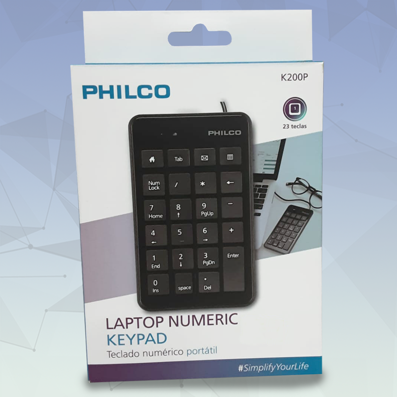 Teclado numérico portátil Philco K200P USB