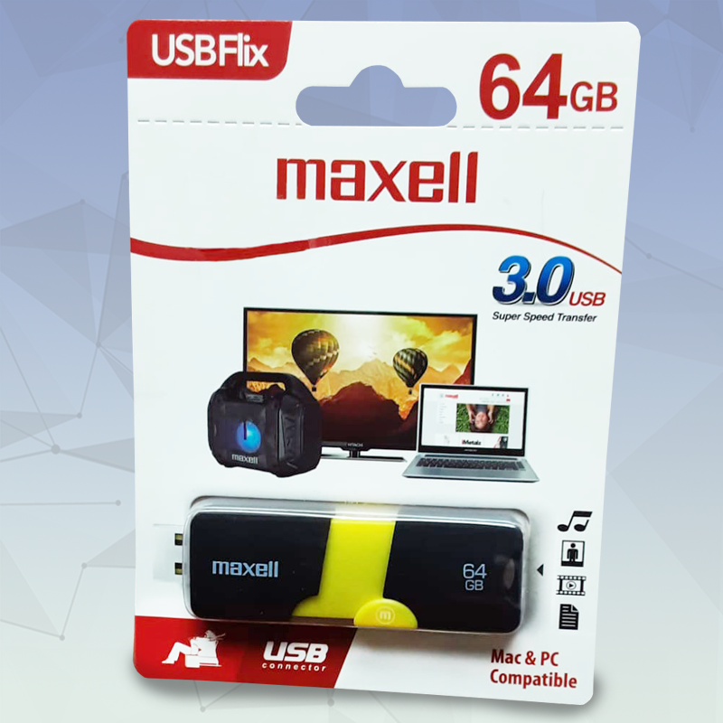 Pendrive Maxell USBFLIX 3.0 de 64GB