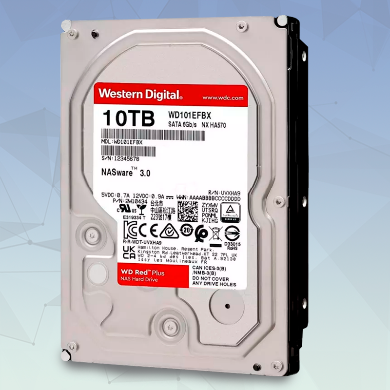 DISCO DURO 10 TB WESTERN DIGITAL 3.5 SARA RED PLUS