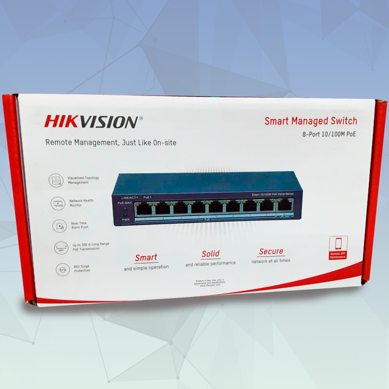 Switch PoE 8 Puertos  DS-3E1309P-EI/M  Hikvision