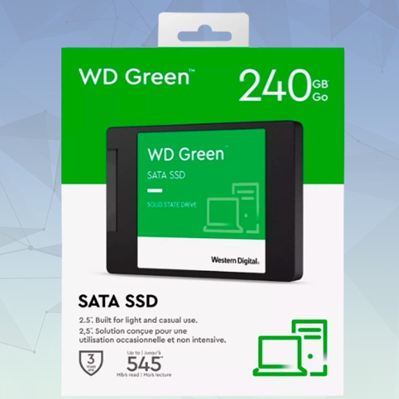 DISCO SOLIDO 240 GB WESTER DIGITAL GREEN SATA