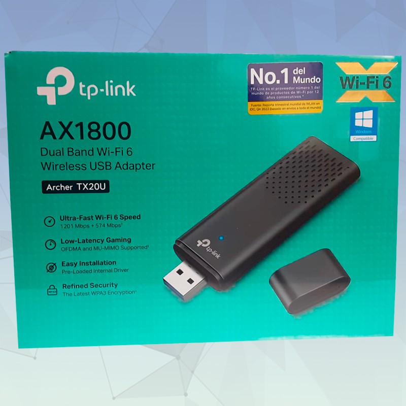 ADAPTADOR INALAMBRICO AX1800 WIFI 6 DE DOBLE BANDA ARCHER TX20U TP-LINK