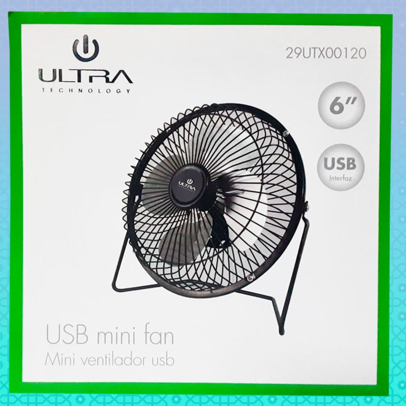 VENTILADOR USB ULTRA 29UTX00120 DE 6 PULGADAS